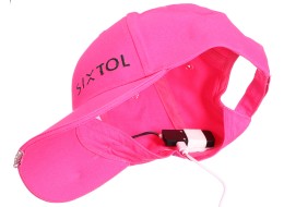 Cappellino con visiera con luce LED B-CAP 25lm, ricaricabile, USB, taglia unica, rosa
