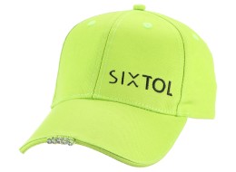 Cappellino con visiera e luce LED B-CAP 25 lm, ricaricabile, USB, taglia unica, verde fluorescente