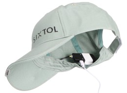 Cappellino con visiera con luce LED B-CAP 25lm, ricaricabile, USB, taglia unica, verde