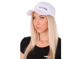 Cappellino con visiera e luce LED B-CAP 25lm, ricaricabile, USB, taglia unica, bianco