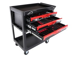 Carrello da officina con attrezzi MECHANIC TROLLEY JASON 94, 3 cassetti, 1 ripiano, 94 pezzi