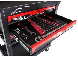 Carrello da officina con attrezzi MECHANIC TROLLEY JASON 94, 3 cassetti, 1 ripiano, 94 pezzi