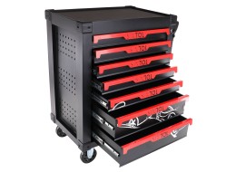 Carrello da officina per attrezzi MECHANIC TROLLEY KEVIN 182, 7 cassetti, 182 pezzi di utensili