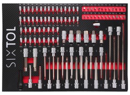 Carrello porta attrezzi MECHANIC TROLLEY KEVIN RED 195, 7 cassetti, 195 pezzi di attrezzi