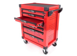 Carrello porta attrezzi MECHANIC TROLLEY KEVIN RED 195, 7 cassetti, 195 pezzi di attrezzi