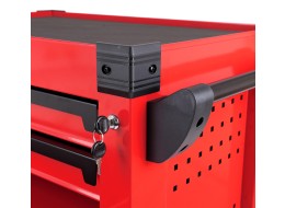 Carrello porta attrezzi MECHANIC TROLLEY KEVIN RED 195, 7 cassetti, 195 pezzi di attrezzi