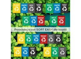 Borsa per raccolta differenziata SORT EASY GLASS, 30x30x40cm, 36l