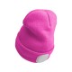 Cappello con lampada frontale 180 lm, ricaricabile, USB, taglia unica, cotone/PE, rosa