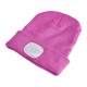 Cappello con lampada frontale 180 lm, ricaricabile, USB, taglia unica, cotone/PE, rosa