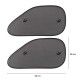 Parasole con ventosa per finestrino laterale CAR SUNSHADE SET 9, 65 x 38 cm, 2 pezzi
