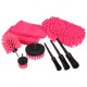 Set multifunzione di utensili per pulizia e lavaggio auto CAR DETAILING PINK 9, 9 pz
