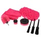 Set multifunzione di utensili per pulizia e lavaggio auto CAR DETAILING PINK 9, 9 pz