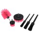 Set multifunzione di utensili per pulizia e lavaggio auto CAR DETAILING PINK 9, 9 pz