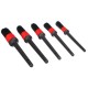 Set di pennelli di precisione morbidi per pulizia auto CAR DETAILING BRUSH 5 SOFT, 5 pz