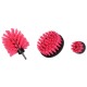 Set di spazzole per trapano per la pulizia dell'auto CAR DETAILING DRILL BRUSH PINK 3, 3 pz