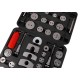 Attrezzo per compressione pistoni freni MECHANIC BRAKE SET BLACK 35, set da 35 pezzi