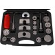 Attrezzo per compressione pistoni freni MECHANIC BRAKE SET BLACK 35, set da 35 pezzi