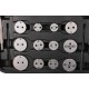 Attrezzo per compressione pistoni freni MECHANIC BRAKE SET BLACK 35, set da 35 pezzi