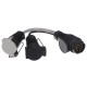 Riduttore cavo spina del gancio di traino TRAILER CABLE 6, da 13 pin a 7 pin N+S, 35 cm