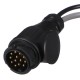 Riduttore cavo spina del gancio di traino TRAILER CABLE 6, da 13 pin a 7 pin N+S, 35 cm
