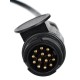 Cavo prolunga 13 pin - presa sospesa e spina TRAILER CABLE 8, 12V, 5m
