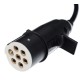 Cavo a spirale di collegamento 7 pin tipo S TRAILER CABLE 10, spina in plastica, 24V, 3,5m