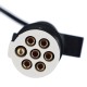 Cavo a spirale di collegamento 7 pin tipo S TRAILER CABLE 10, spina in plastica, 24V, 3,5m