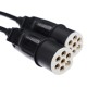 Cavo a spirale di collegamento 7 pin tipo S TRAILER CABLE 10, spina in plastica, 24V, 3,5m