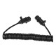 Cavo a spirale di collegamento 7 pin tipo N TRAILER CABLE 11, spina in plastica, 24V, 3,5m