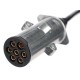 Cavo a spirale 7 poli tipo N TRAILER CABLE 13, spina metallica, 24V, 3,5m