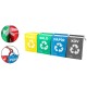 Borse per raccolta differenziata SORT EASY 4 METAL, 30x30x40cm, 4x36l, 4 pezzi