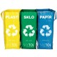 Borse per rifiuti differenziati SORT EASY 3 SLIM, 18x30x40 cm, 3 x 22 l, 3 pezzi