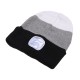 Berretto con torcia frontale 180 lm, ricaricabile, USB, taglia unica, cotone/PE, nero/grigio/bianco