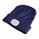 Cappello con torcia frontale 180 lm, ricaricabile, USB, taglia universale, cotone/PE, blu