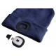 Cappello con torcia frontale 180 lm, ricaricabile, USB, taglia universale, cotone/PE, blu