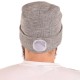 Berretto con torcia frontale 180 lm, ricaricabile, USB, taglia unica, cotone/PE, grigio chiaro
