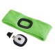 Fascia con frontale LED 180 lm, ricaricabile, USB, taglia unica, cotone/PE, verde fluorescente