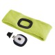 Fascia con frontale LED 180 lm, ricaricabile, USB, taglia unica, cotone/PE, giallo fluorescente