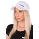 Cappellino con visiera e luce LED B-CAP 25lm, ricaricabile, USB, taglia unica, bianco