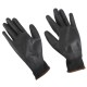 Guanti da lavoro in poliestere con parziale rivestimento in PU GLOVE PE-PU 9, neri, misura 9