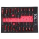 Carrello portaattrezzi MECHANIC TROLLEY KEVIN RED 326, 7 cassetti, 326 attrezzi