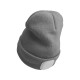 Berretto con torcia frontale 180 lm, ricaricabile, USB, taglia unica, cotone/PE, grigio chiaro