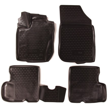 Tappetini in gomma per Kia Optima III Berlina (K5) (TF) (10-) (3D).