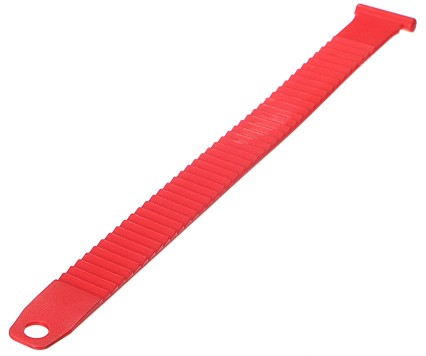 Cinturino di fissaggio per portabici da gancio traino, lunghezza 27 cm, rosso - pezzo di ricambio
