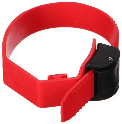 Cinturino a sgancio rapido per portabici da gancio traino, lunghezza 38 cm, rosso - pezzo di ricambi