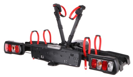 Portabici per gancio di traino E-BIKE 2 PREMIUM - 2 biciclette elettriche, portata 60kg, pieghevole