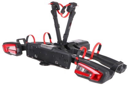 Portabici per gancio di traino E-BIKE 2 PRO - 2 biciclette elettriche, portata 60 kg, pieghevole