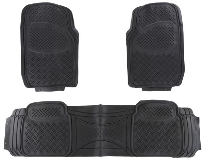 Tappetini auto universali in gomma CAR MAT UNI SET 2, set completo, 3 pz