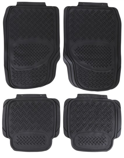 Tappetini auto universali in gomma CAR MAT UNI SET 3, set completo, 4 pz