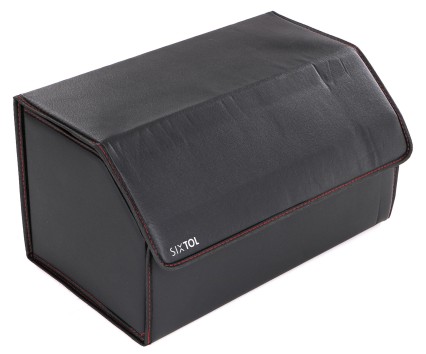 Organizzatore del bagagliaio auto CAR COMPACT LEATHER L, 2 scomparti, pieghevole, con coperchio